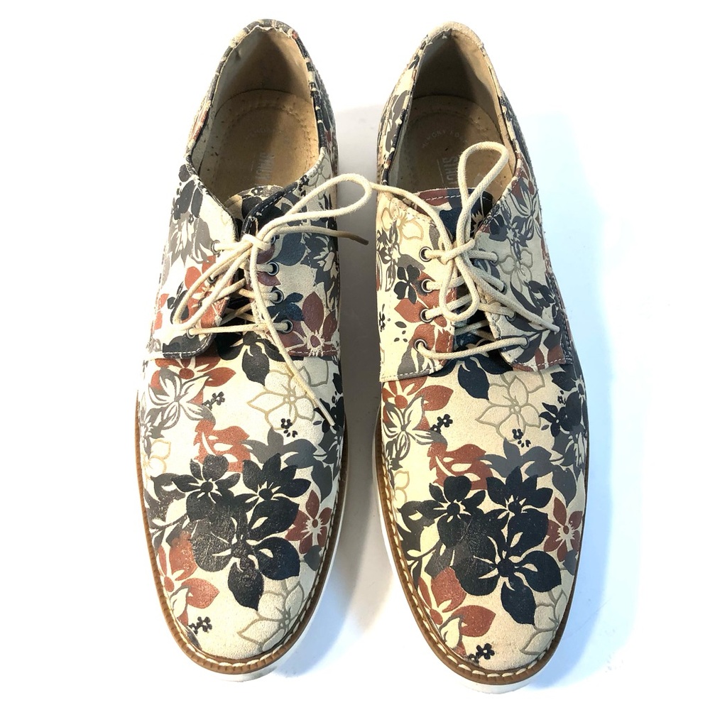 STACY ADAMS Sumner Floral Plain Toe Derby Shoes